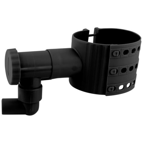 Fitt – Récupérateur d'eau de pluie graphite – Compatible Ø75 à Ø100 mm – PVC avec écope intégrée et système de drainage – Installation facile