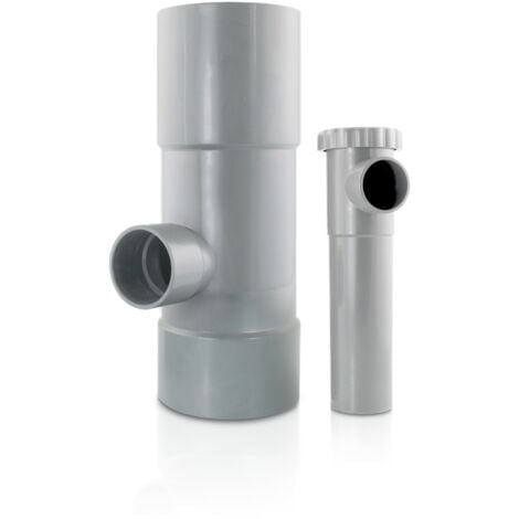 Collecteur récupérateur d'eau de pluie gris pour tuyau Ø50 - Fitt - Gris - PVC