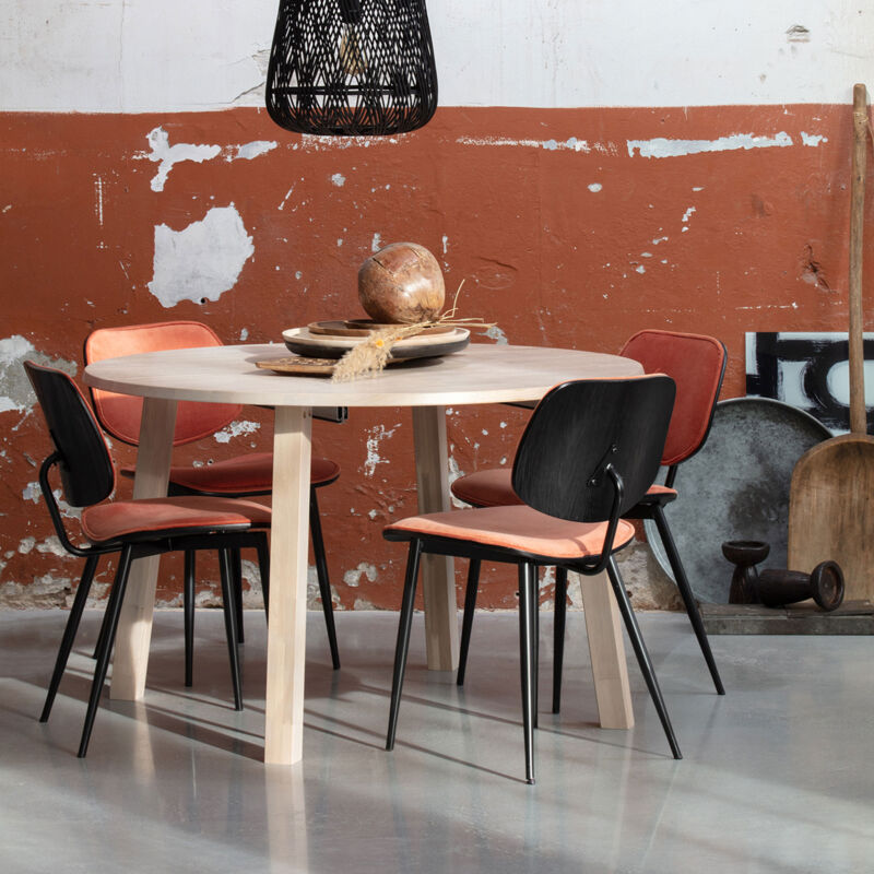 Table Ronde Maison Extensible Table ronde extensible 120x85x75 cm en chêne naturel