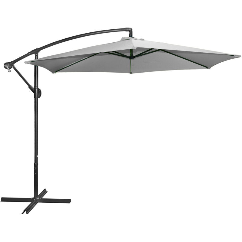 VidaXL Parasol Double Tête Anthracite 385×209×244 Cm – Grande Surface D'Ombre – Manivelle & Inclinable