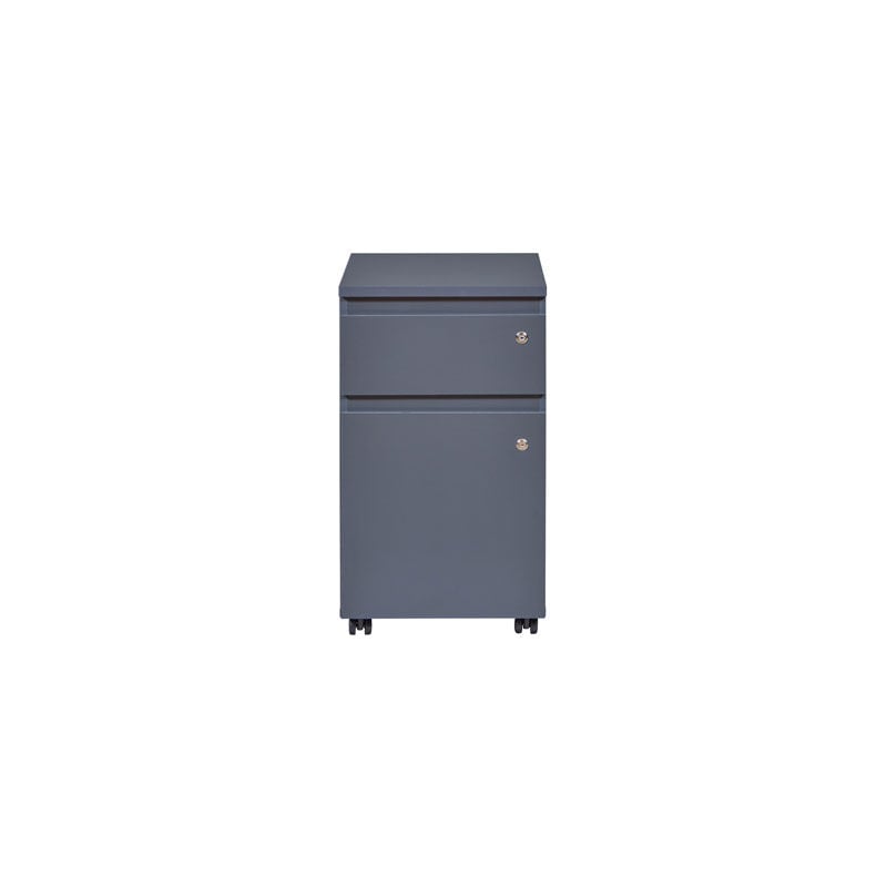 Caisson 1 porte 1 tiroir à roulettes 44x51,3x76,9 cm gris anthracite