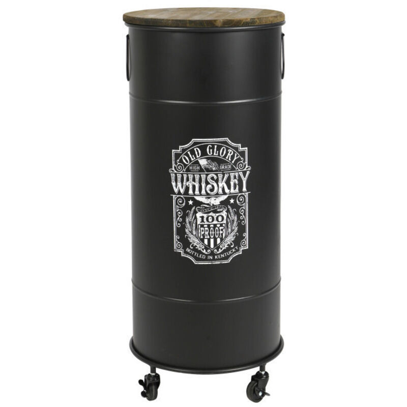 Wrought Iron Metal Pour Stand With 1 Gallon Old Grand-Dad Whiskey Bottle Vintage