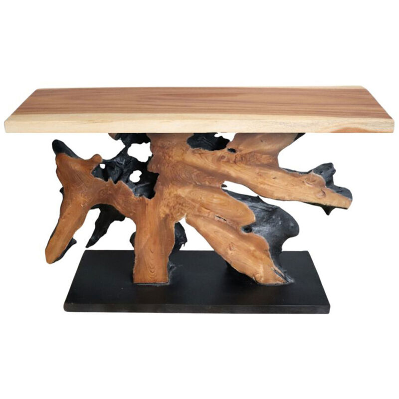 Console en bois massif de racine de teck 140cm n29