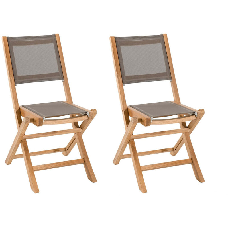 Chaises Pliantes HOMCOM Lot De 2 – Dossier Haut, Assise Rembourrée, Charge 120kg, 45x46x78cm, Couleur Beige - 5