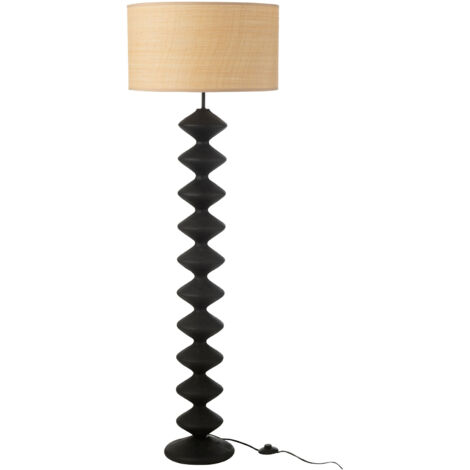 Lampadaire design 48x48x156 cm en bois noir