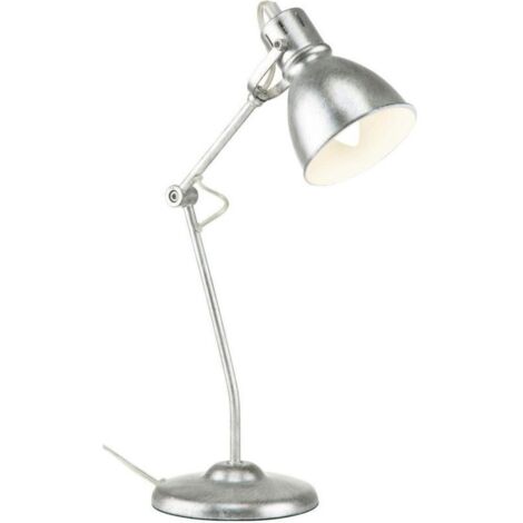 Lampe de bureau 11x15x45 cm en métal argenté (1/4)