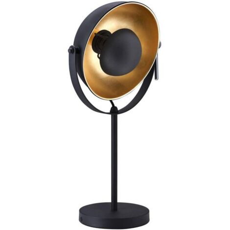 Lampe de table projecteur 26x26x67,5 cm en métal noir et doré - JUNCO (1/2)