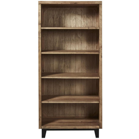 Bibliothèque 5 niveaux 80 cm en pin recyclé - OBEJO (1/3)
