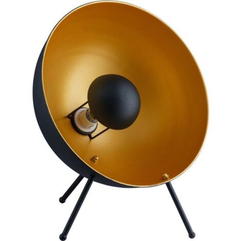 Lampe de table projecteur 40x25x50 cm en métal noir et doré - JUNCO (1/4)
