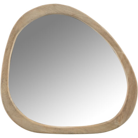 Miroir bords irréguliers 64x56 cm en manguier naturel (1/2)