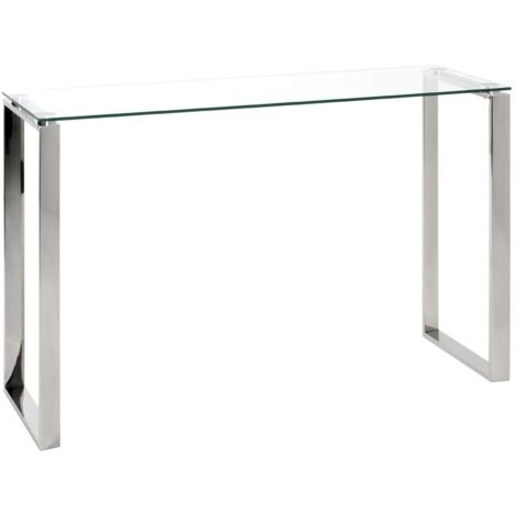 Console 120x40x78 cm en verre et inox - GENTONG (1/2)