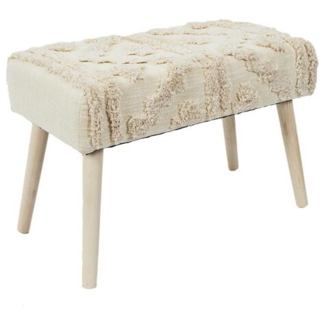 The Home Deco Factory – Banc Mirage en pin – Dimensions 60x32x40 cm – Rembourrage polyester – Poids maximum 110 kg – Pour intérieur cocooning