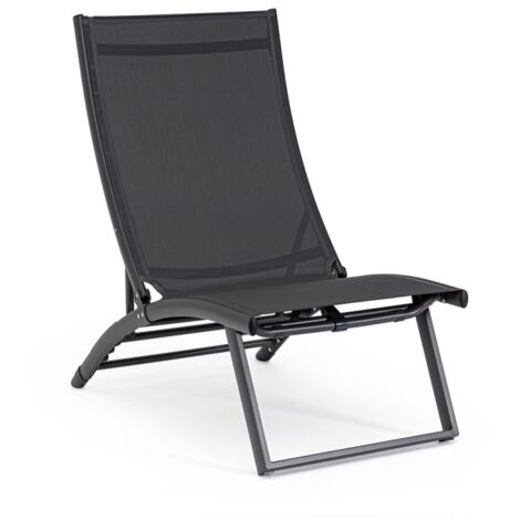 Fauteuil aluminium Confort Gris anthracite - MIDLAND - MIDLA
