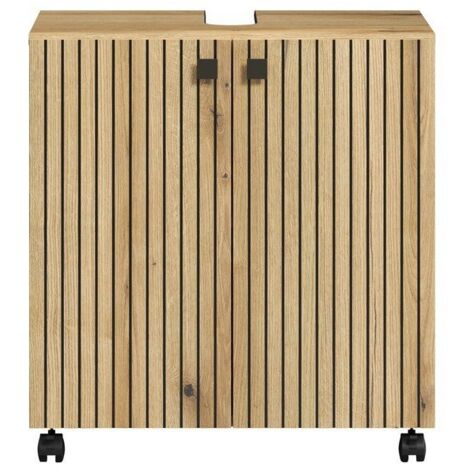 CALICOSY - Meuble sous vasque sur roulettes 2 portes L60 cm - PUREBLISS