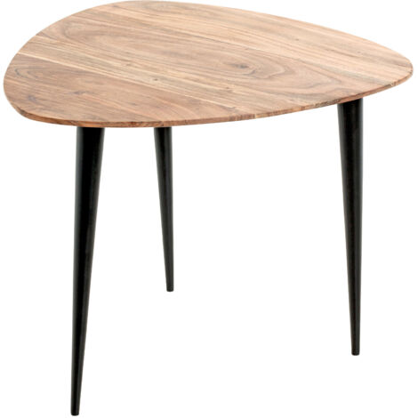 Table basse triangulaire 55x55x46 cm en bois d'acacia - YOMA