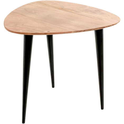 Table basse triangulaire 46x46x51 cm en bois d'acacia - YOMA