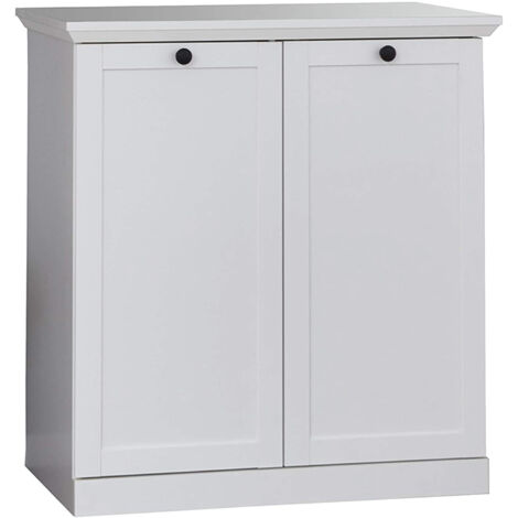 BRANDSTONE BAXTER - Meuble chambre. Commode mélaminé blanc. L - H - P : 81  88  41 cm. (1/5)