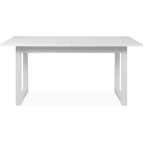 Table à manger extensible 160-200x90x75 cm blanc - SYLON (1/5)