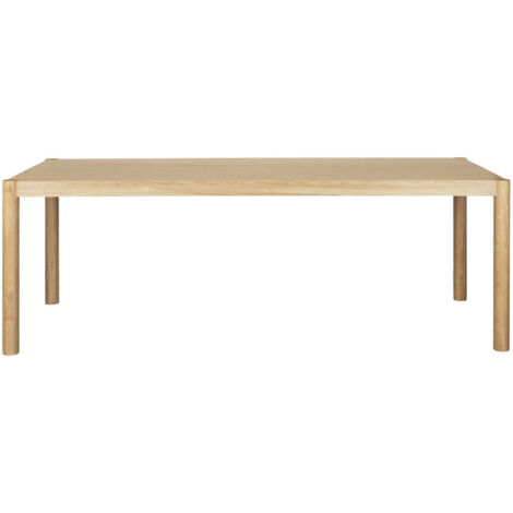 Table à manger 220x92,5x76 cm en frêne naturel et bois massif (1/5)