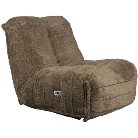 Fauteuil relax électrique avec port USB en tissu marron (1/5)