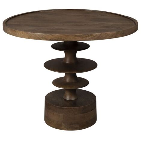 Table basse design, Table basse ronde Cath Marron en Wood, Dutchbone (1/5)