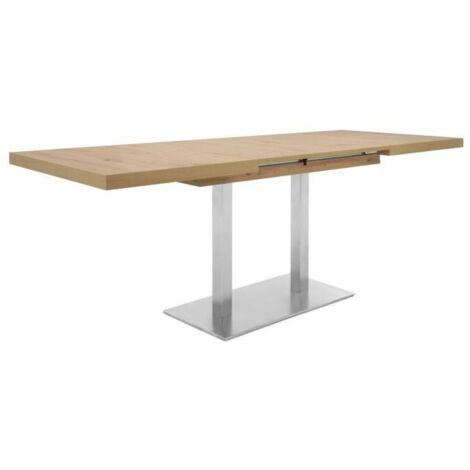 Table à manger extensible 120/200 cm blanc et noir - KADROK (1/5)