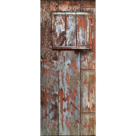Sticker de porte 83x204cm motif rustique