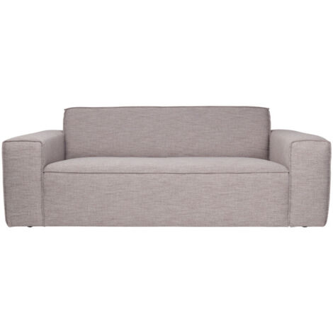 Canapé 2,5 places en tissu gris - BOR (1/5)