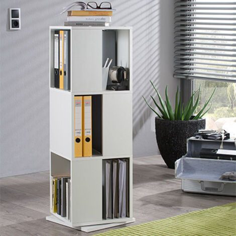 Etagère pivotante 34x34x108 cm blanc - GRASBY (1/7)