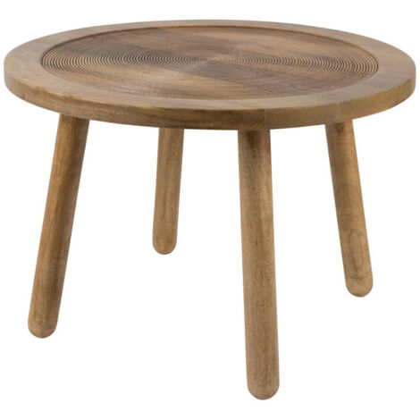 Table d'appoint ronde 60 cm en manguier naturel - DENDRON (1/5)