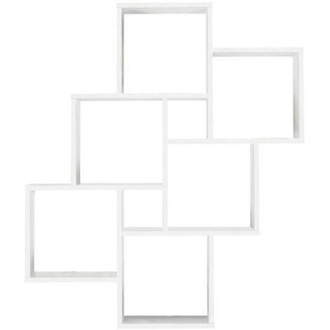 Etagère design 81,2x15,7x94,3 cm blanc brillant - BECKY (1/5)