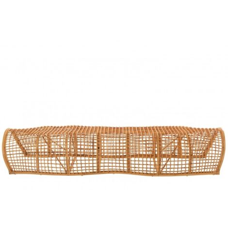 Banc 200x70x45 cm en rotin naturel (1/5)