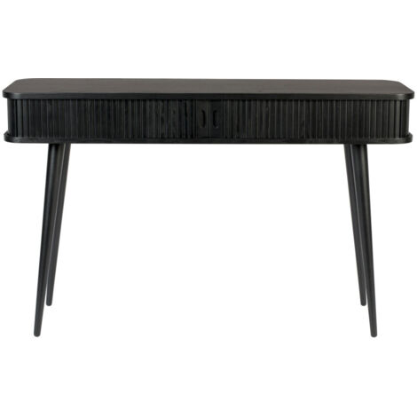 Console 2 portes 120x35x74 cm décor chêne noir - BARBIER (1/5)