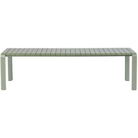 Banc de jardin 175x45x45 cm en aluminium vert - VONDEL (1/5)