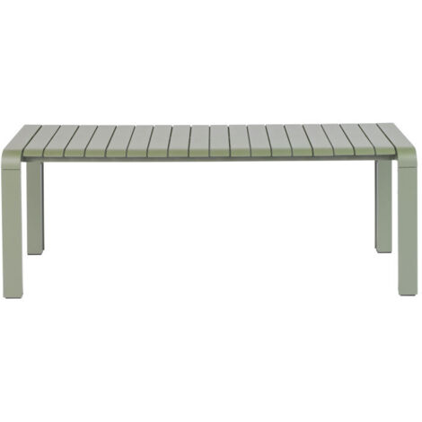 Banc de jardin 129,5x45x45 cm en aluminium vert - VONDEL (1/5)