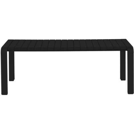 Banc de jardin 129,5x45x45 cm en aluminium noir - VONDEL (1/5)