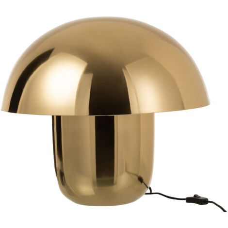 Lampe de table champignon 50 cm en métal doré (1/4)