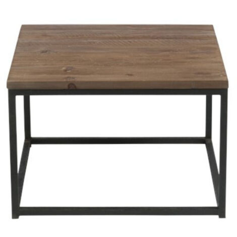 Table basse en métal et bois naturel (1/5)