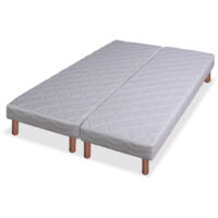 Sommier tapissier 14 lattes garni polyéther 2x90x200cm