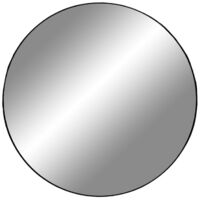 Miroir rond 100 cm en acier noir
