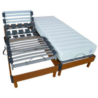Ensemble matelas et sommier électrique 160x200cm – Tête et pieds relevables – 14cm latex 63kg/m³ – 3 zones de couchage – 5 ans garantie – Idliterie
