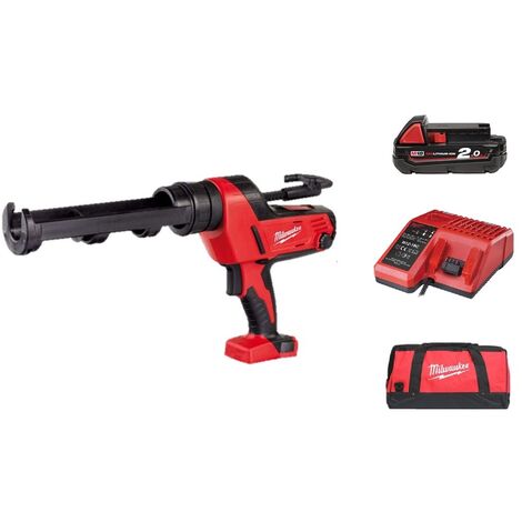 Milwaukee C18 Pcg 310 201b Set De Pistolet A Colle Avec Batterie 12v Chargeur Et Sac 4933441310