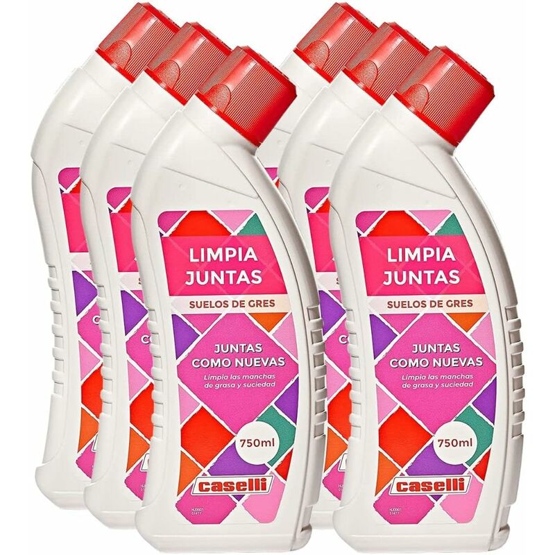 Caselli - Pack de 6 limpiajuntas de alta efectividad - 750 ml cada unidad - Para  suelos de gres