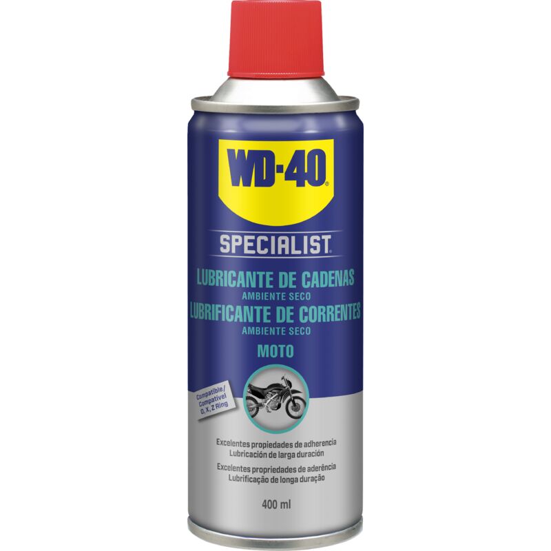 WD-40 Specialist Motorbike Lubricante de Cadenas en spray 400ml ambiente seco. Bicicleta y motos