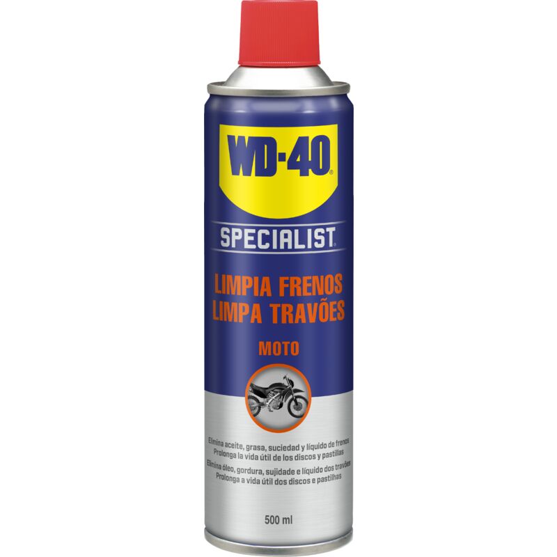 WD-40 Specialist Motorbike Limpia Frenos en spray 500ml. Bicicleta y motos