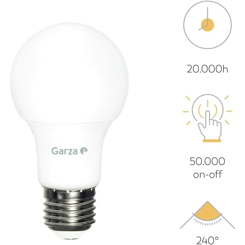 Garza Smarthome Bombilla Esférica LED WiFi 5.5W E27 Regulable