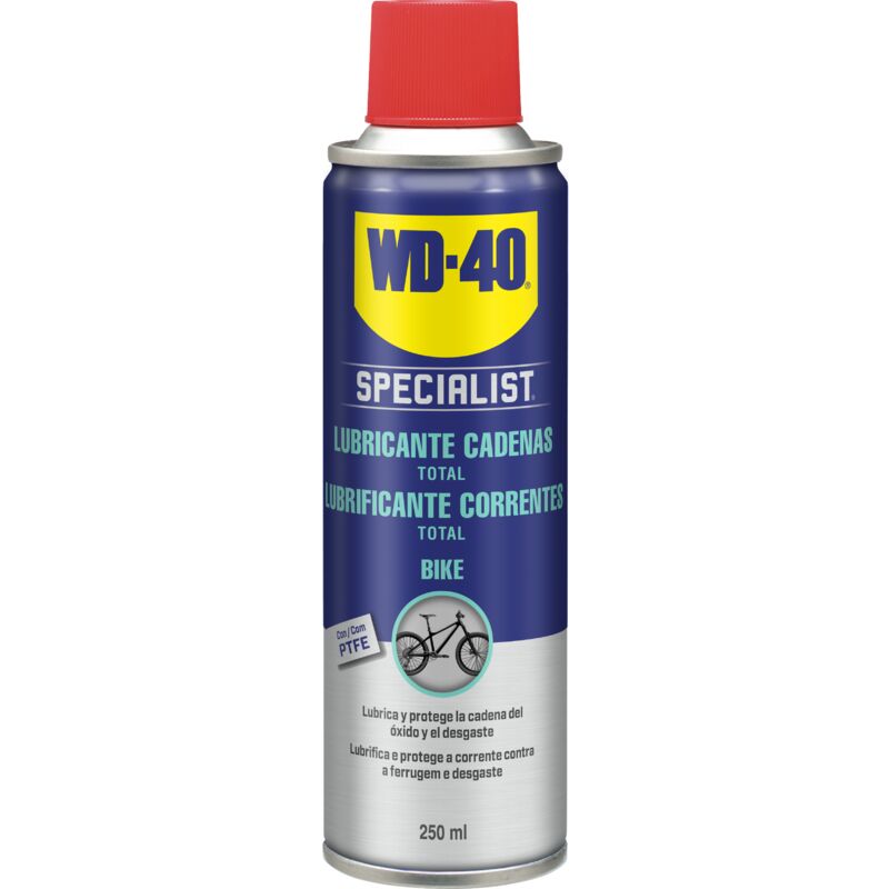 WD40 Bike Lubricante de cadenas bicicleta All Conditions (todo tipo de condiciones), Ciclismo 250ml