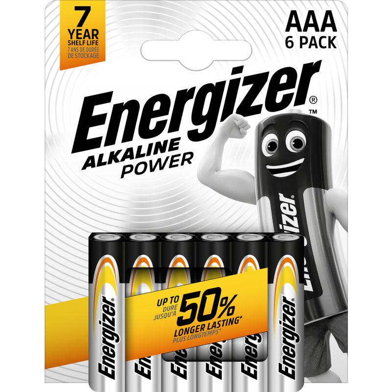 Energizer Alkaline Power - Pack de 6 pilas Alcalinas AAA/LR03