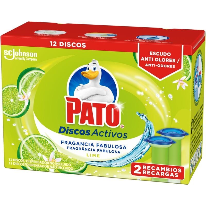 Pato Discos Activos wc limpia y desinfecta pack 2 recambios conjunto bloques sc johnson fresca 36ml para aparato paquetes x 74.00 296