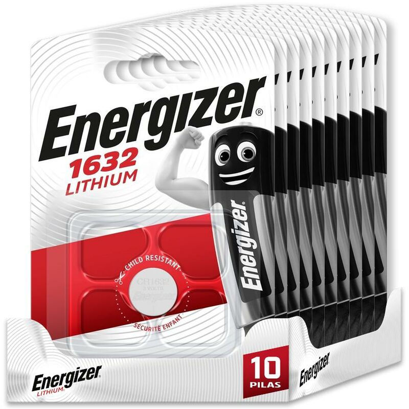 Energizer Pack De 10 pilas especiales 1632 una para necesidad sin mercurio añadido y potencia dispositivos pequeños 10632